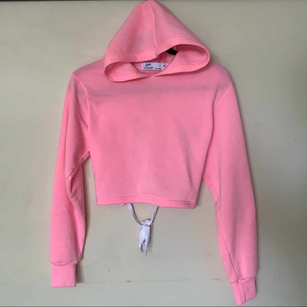 Crop Top LaceUp Hoodie